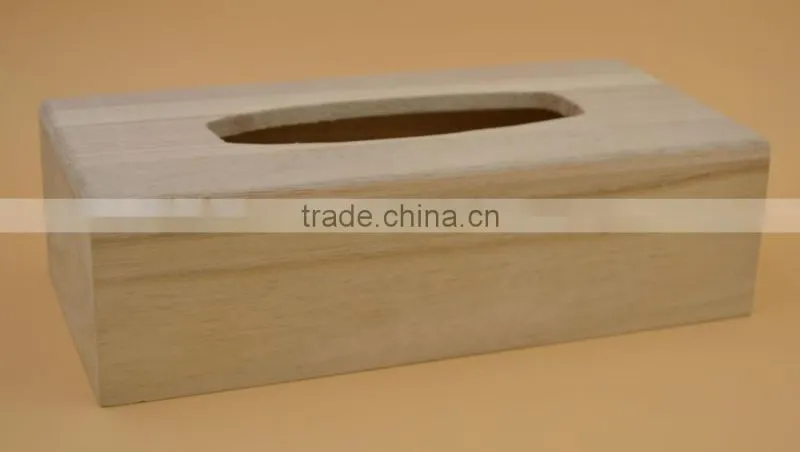 hot selling unfinished wood table napkin box