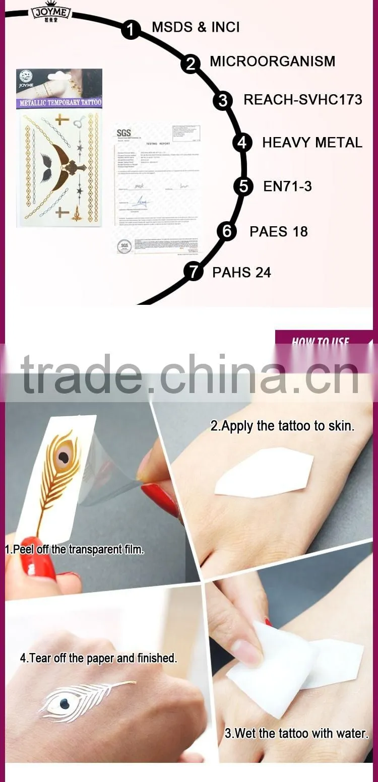 Waterproof Flash Tattoo Non-toxic Temporary Tattoo Sticker