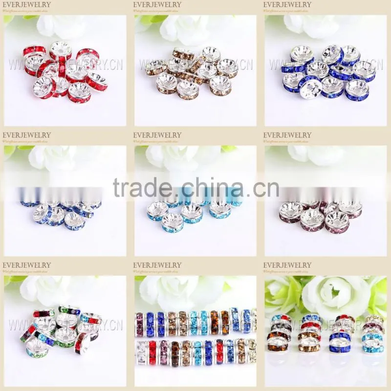 2016 hot design red/siam rhinestone spacer