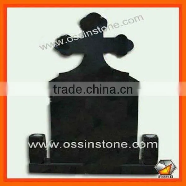 Black Granite Cross Monument