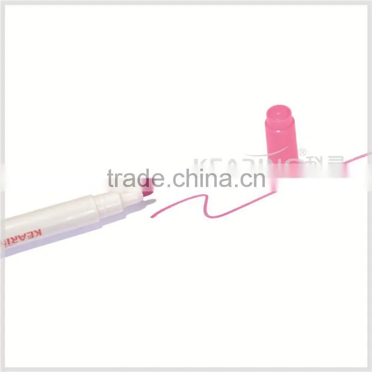 2017 New Kearing Single Tip Pink Color Auto Vanishing Pen Fabric Air Erasable Pen