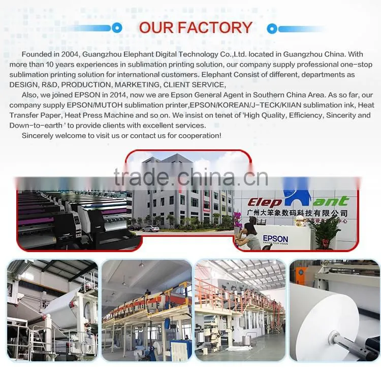 Roll to roll 100gsm sublimation paper 1600mm factroy in guangzhou