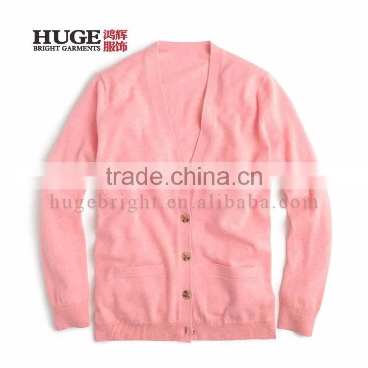 New Style Kintted V-Neck Collar 12GG Cardigan Fashion