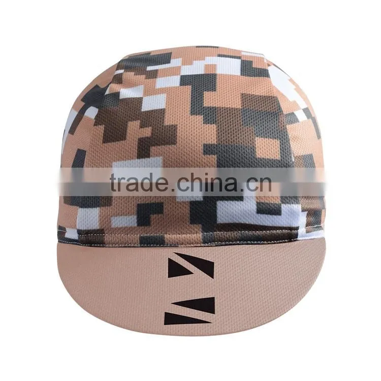 China custom sport dry fit bike cap breathable bicycle hat free size wholesale cycling caps