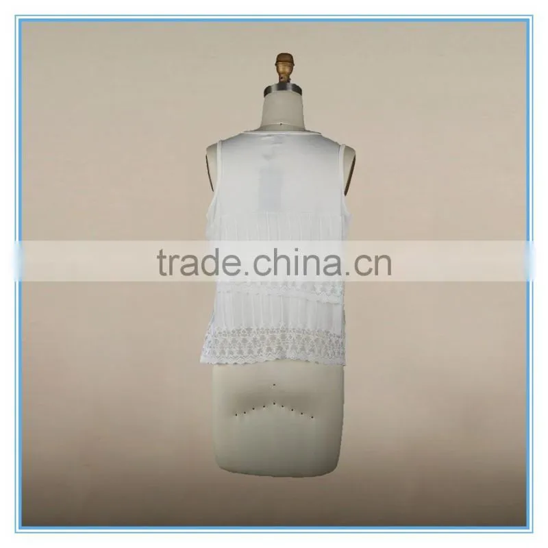 Fashion White Lace Camisole Sexy Sleeveless Tube Top Photos For Ladies