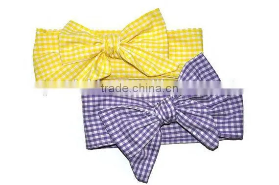 2017 New Fashion cotton knot messy bow baby girls headband