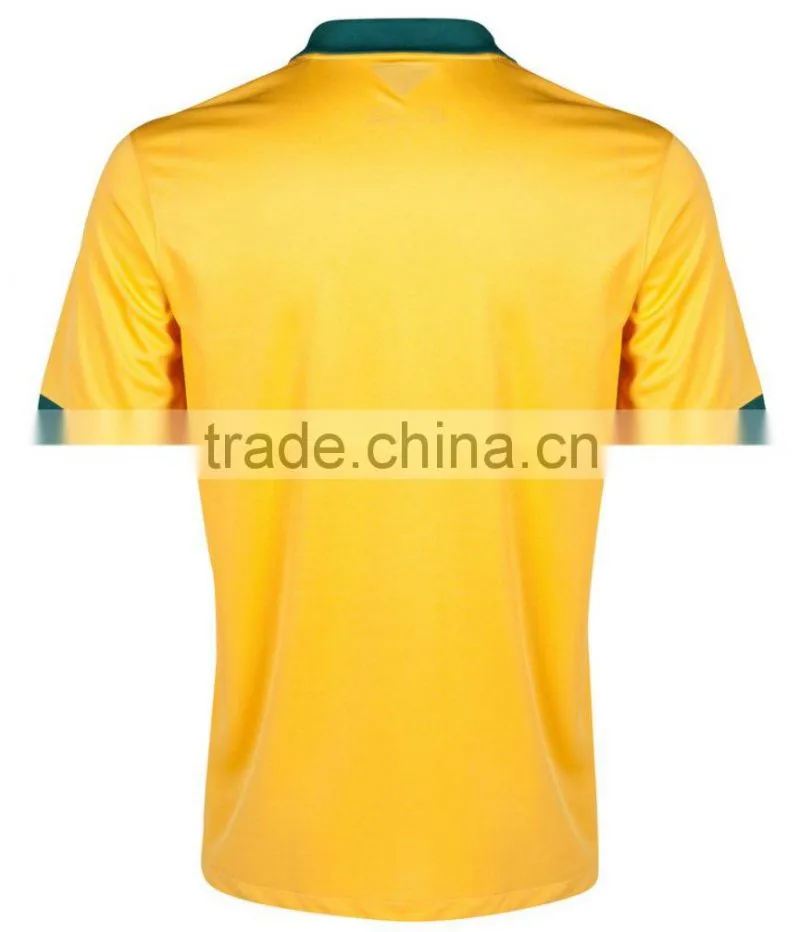 Yellow custom soccer jersey china wholesale
