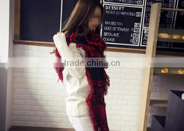 Korean style fashion latest design long acrylic candy color choice elegant wear shawl scarf womens