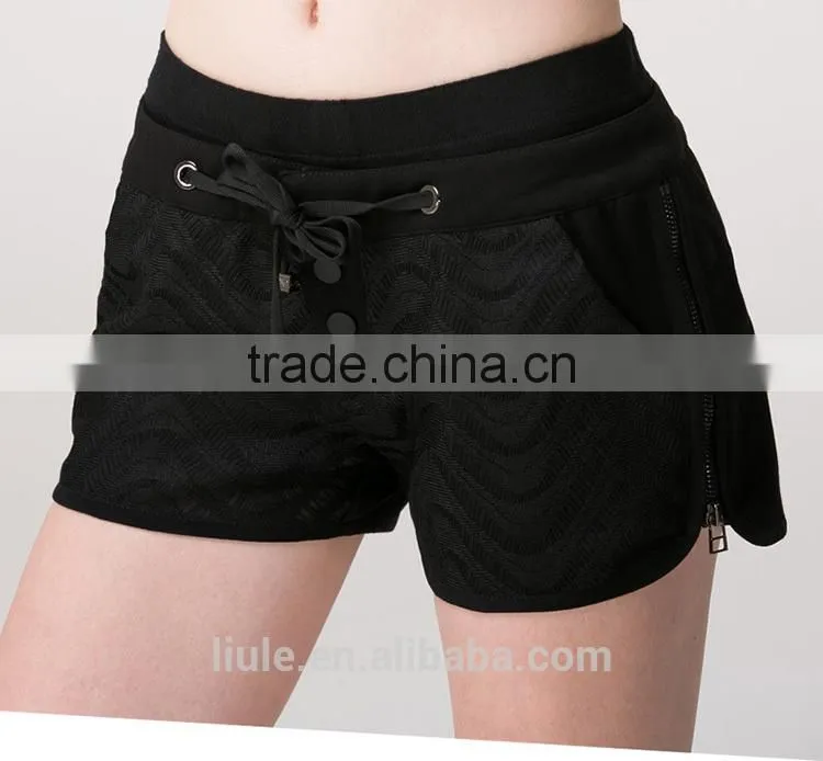 Fashionable cheap elastic waist tight hot short pants in China