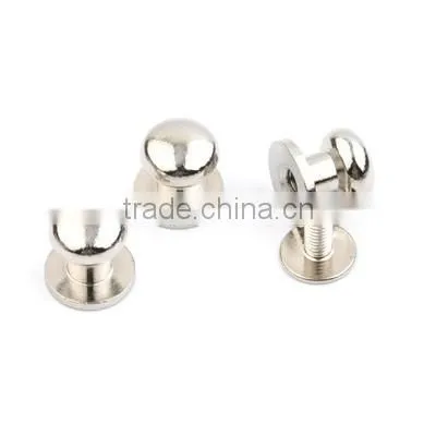 8*9*10mm big metal brass screw rivets knob leather craft stud rivets watchband belt round silver/black/gold ZD-014