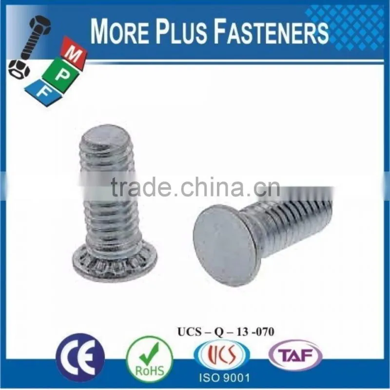 Made in Taiwan Stainless Stee or Carbon Steel Flush Head Self Clinching Stud