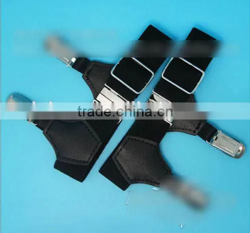 New 1 Pair Suspender Double Grip Clip Men's Sock Garters Adjustable Elastic