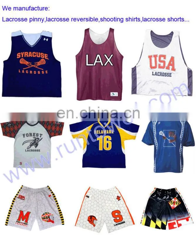 custom-made lacrosse pinnies, reversible lacrosse wear