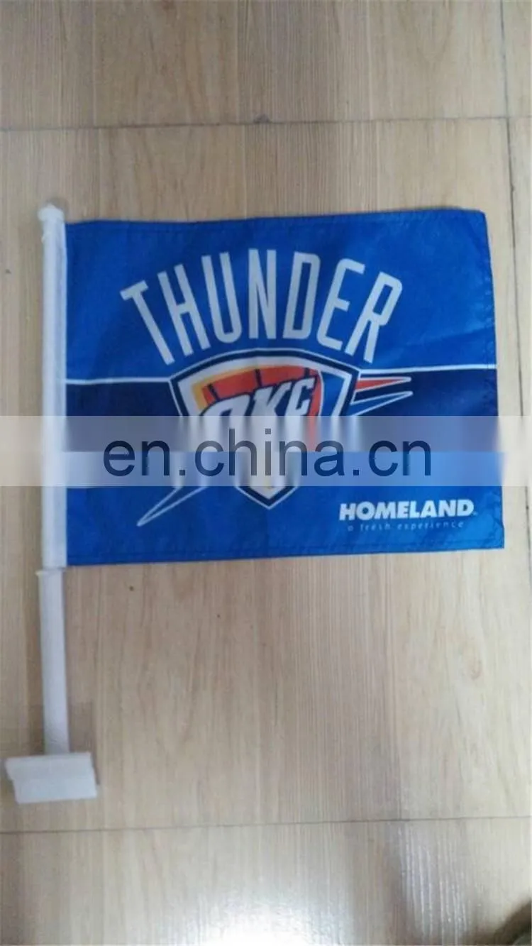Custom 115gsm Polyester Double Sided Car Window Flag