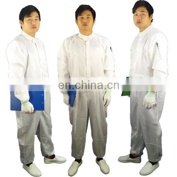 With Vertical zipper ESD jumpsuit, Cleanroom Antistatic ESD coverall