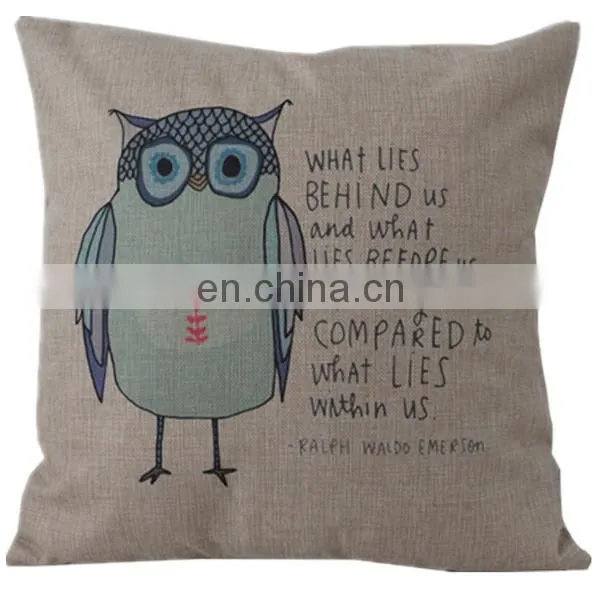 Fashion cheap decorative throw pillow cover custom digital printed latest design linen cushion cover