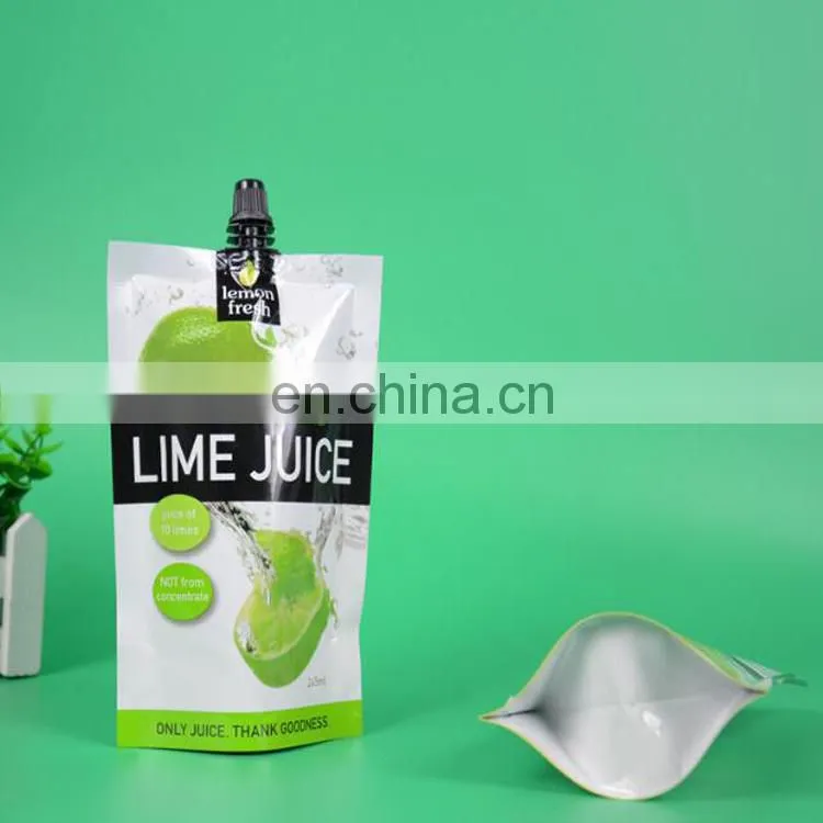 China wholesale customized liquid stand up packaging squeeze spout pouch with your logo design printing