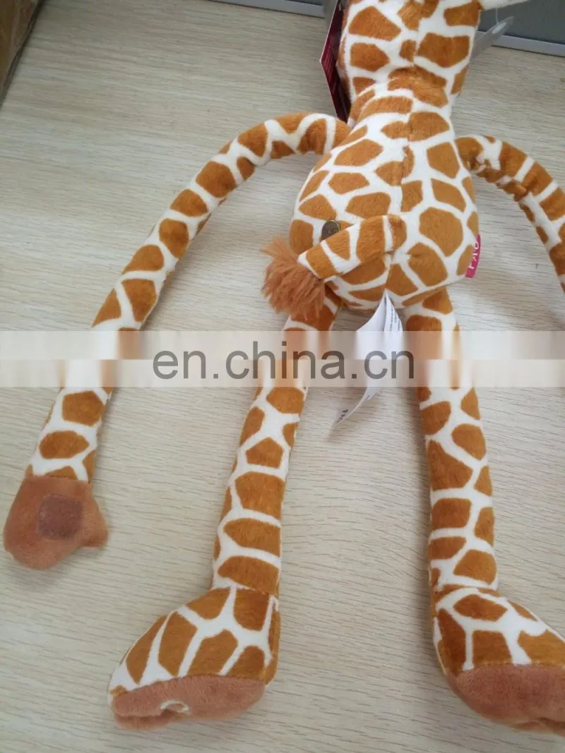 40cm Plush lovely giraffe hanging toy long arm with real product organic cotton