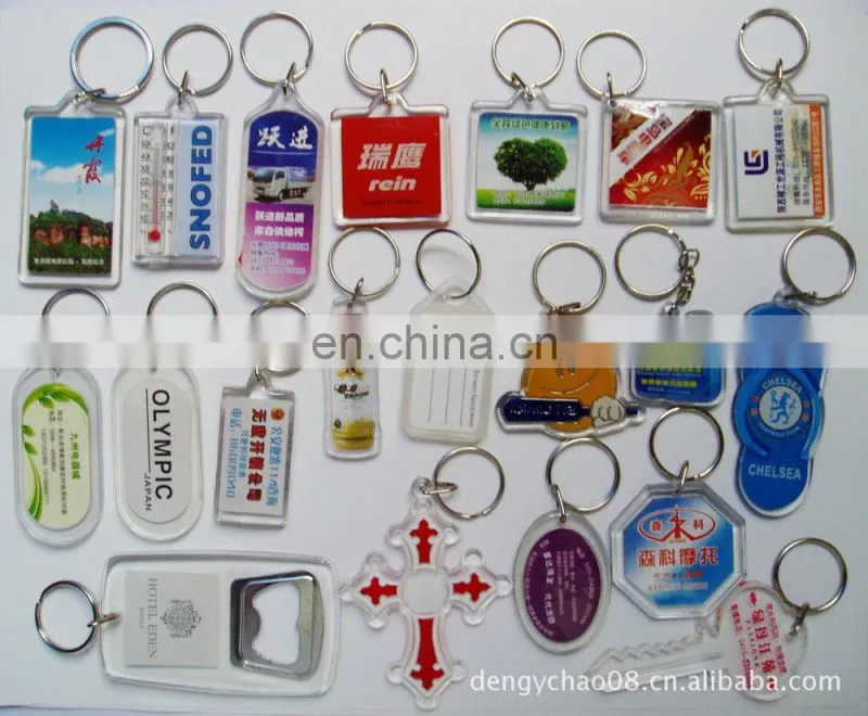 custom round clear acrylic keychain