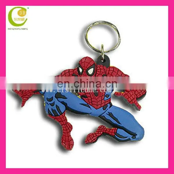 Make any custom oem design shape different animal style embossed 3d rubber frog keychain