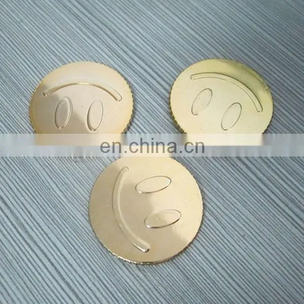 Chirstma gifts embossed plastic token coin