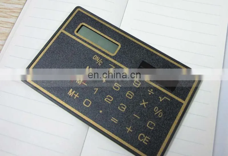 Solar Power Promotion Gift Thin Pocket 3mm Thickness Waterproof Pouch Bag Mini Card Calculator