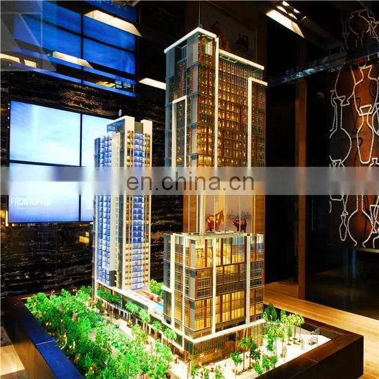 Building scale model with led light for presentation , mosque 3d model