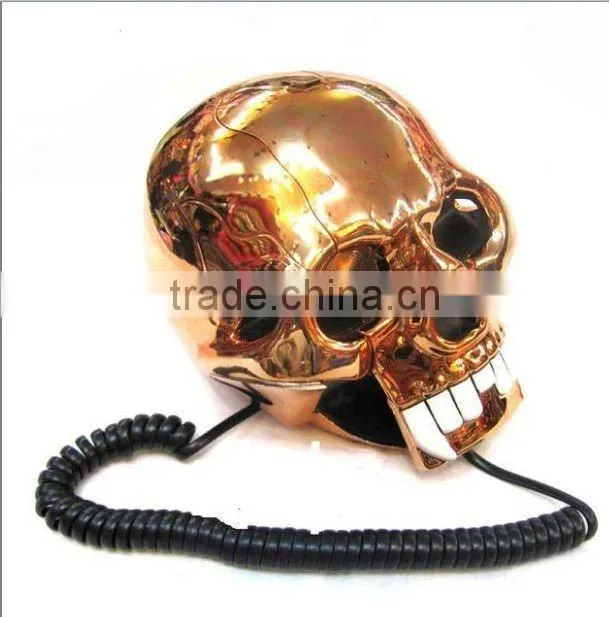 Electronivplating Skull Telephone ,Popular Halloween Telephone