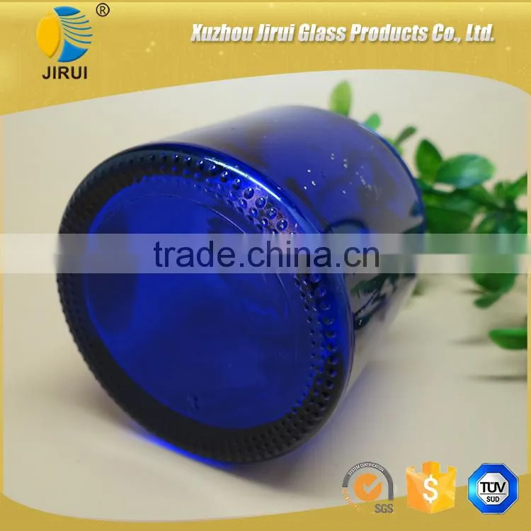 90ml blue cylinder glass cream jar