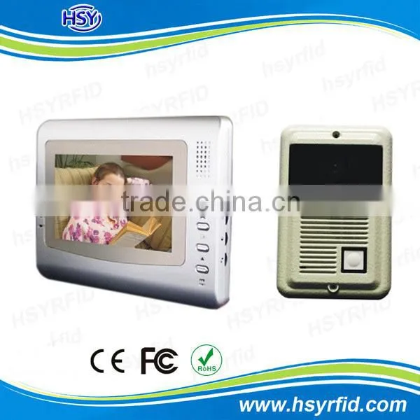 Handfree audio video CMOS camera security video door phones with keypad