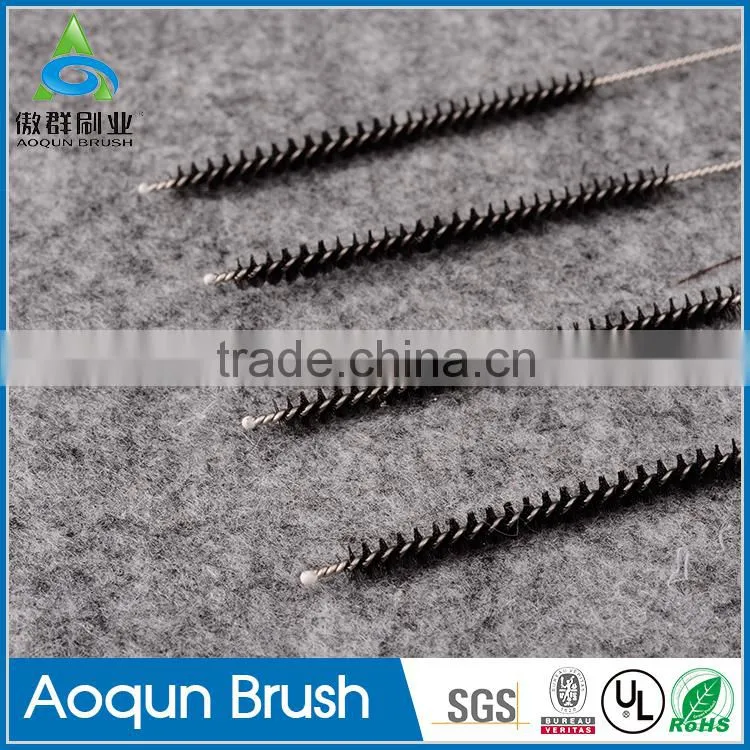 Pure Straw Cleaner Brush, BPA Free Stainless Steel with black Nylon Bristle Tip, Straws cleaner