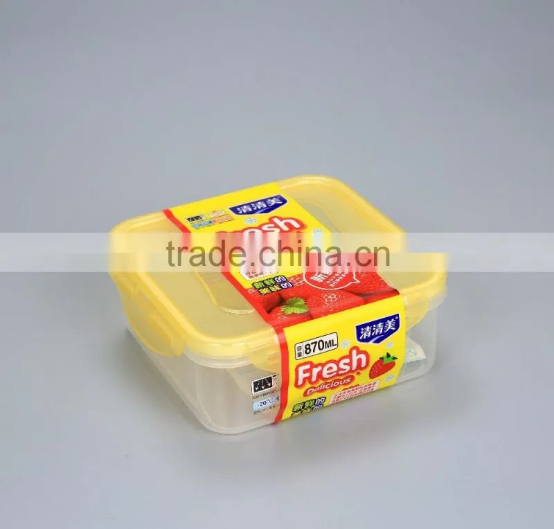 Hot Selling airtight Square Plastic Microwave Food Storage container Lunch Box