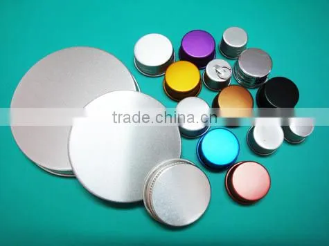 Black aluminum wine screw cap with tamper evident.Aluminum wine tamper evident screw cap