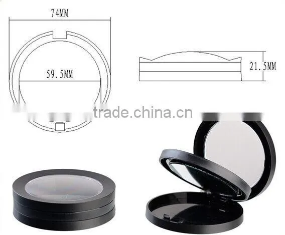plastic round makeup container