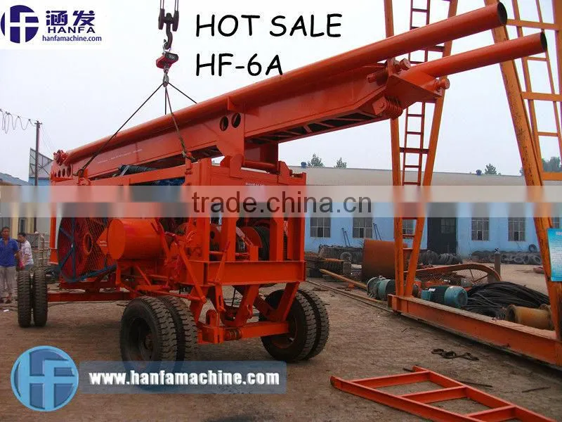 Powerful!Most popular in the market!!!HF-6A trailer type piledriver drilling rig