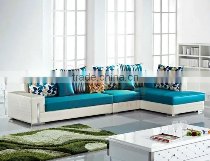 Modern Fabric Sectional Sofa Chaise Long Sofa