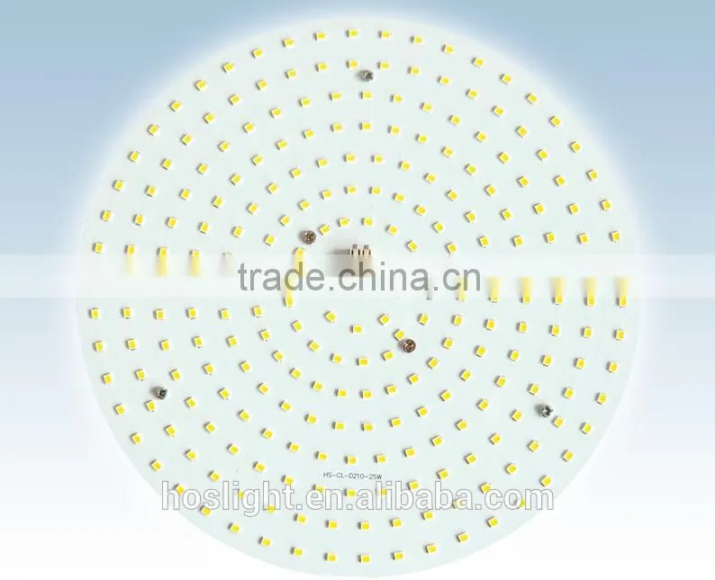 2015 newest AC230V round LED PCB board for ceiling light/25W high lumen CRI>80Ra 2125lm round aluminium led pcb board module