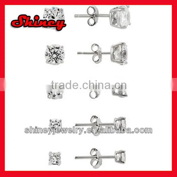 18k gold big XL earring for men,micro pave gold earring