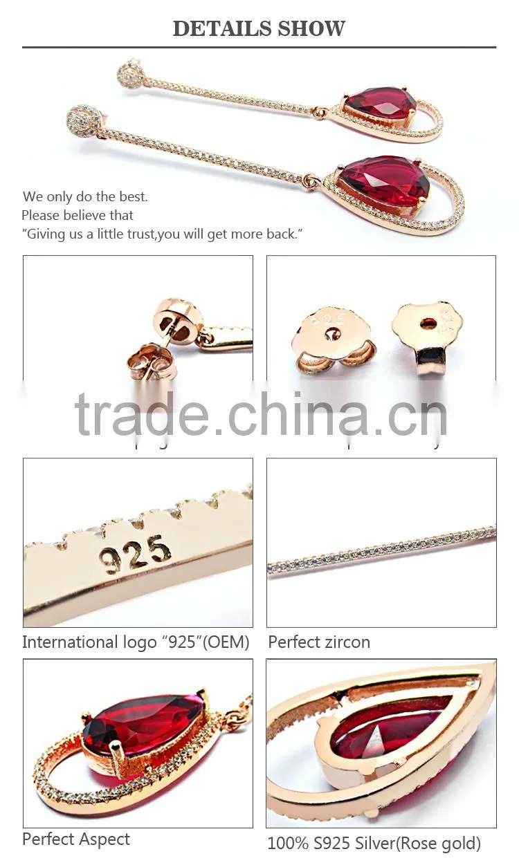 Wholesale fashion jewelry S925 sterling silver tassel stud earrings