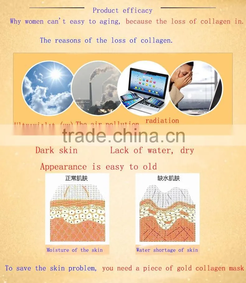 2016 Facial Mask collagen hot selling whitening facial mask
