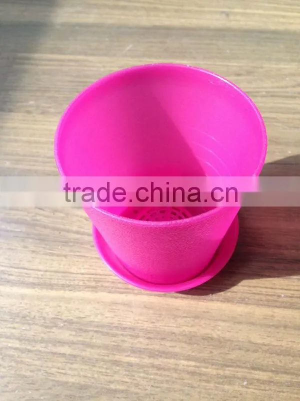 desktop plastic flower pot PP injection moulding plastic plant pot