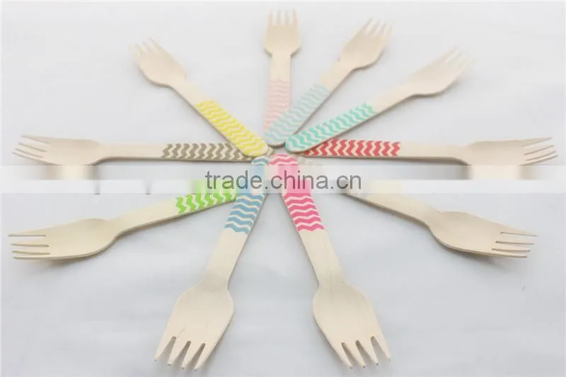 Colorful Mini Wooden Knife/Spoon/Fork Flatware For Party