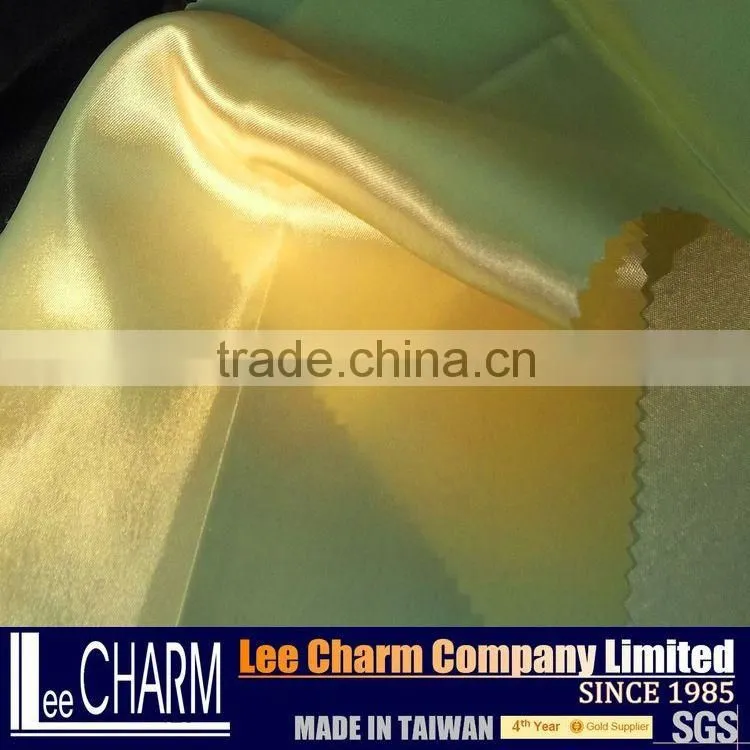Luxury Silver Gold Satin Fabric Piece Dyed Material