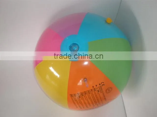 Inflatable sprinkler beach ball, pvc sprinkler beach balls for kids play