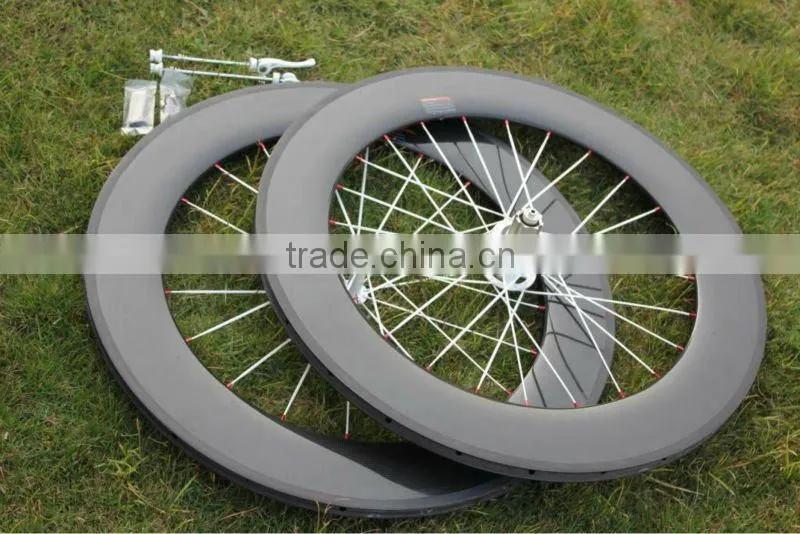 2013 newest 88mm tubular 700c light bicycle Carbon Wheel Sets MC-88T