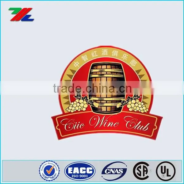 2016 wine bottle sticky label printing