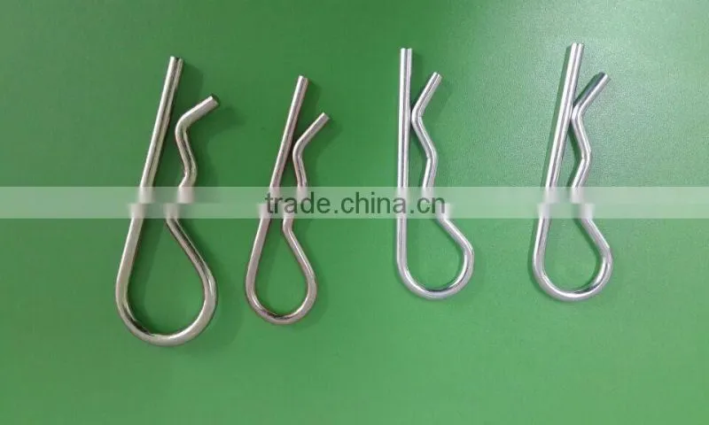 Steel Zinc Plated Industry R type hair pin chain hook metal key ring in best rigging hardware manufacturer