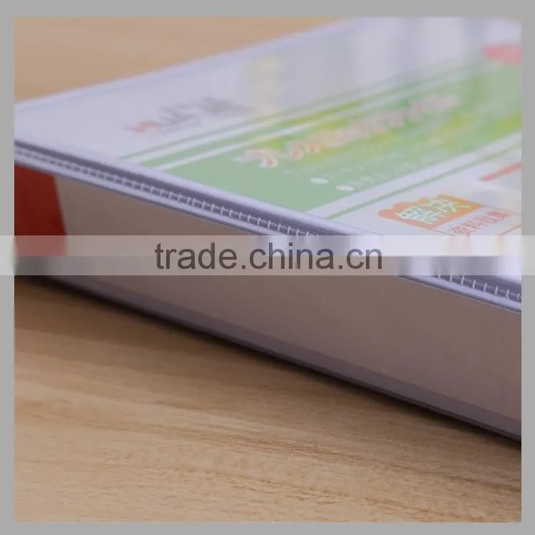 A4 size white creative pvc clear book ring binder