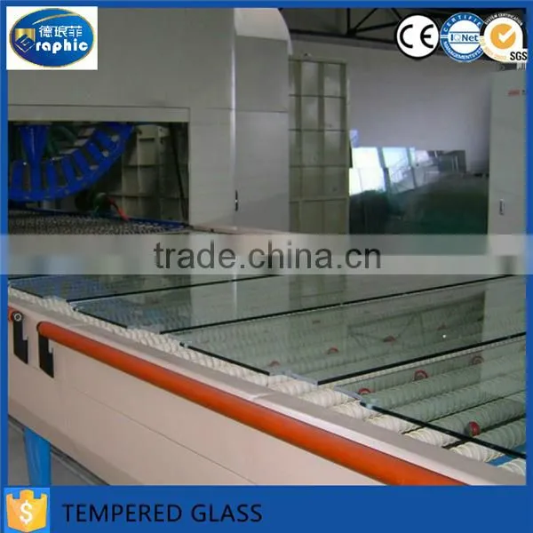 2016 hot sell customized size 12mm toughened glass price for sale
