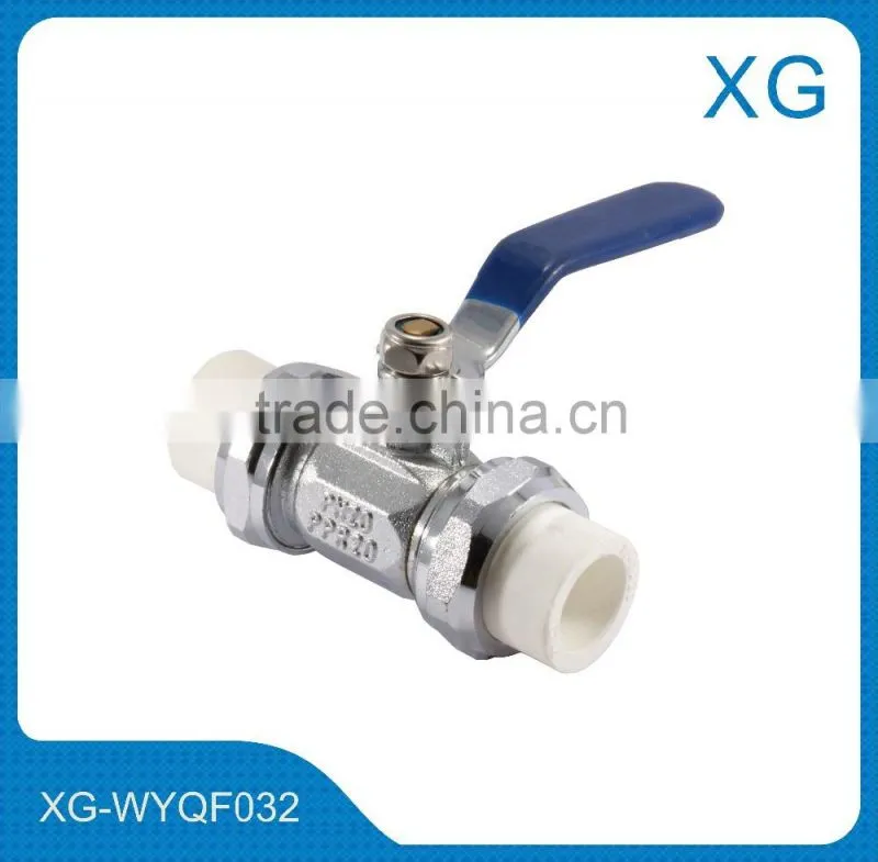 Brass handle brass ball stop vale/brass insert ppr pipe stop valve/brass ball cock valve/stop valve dn20